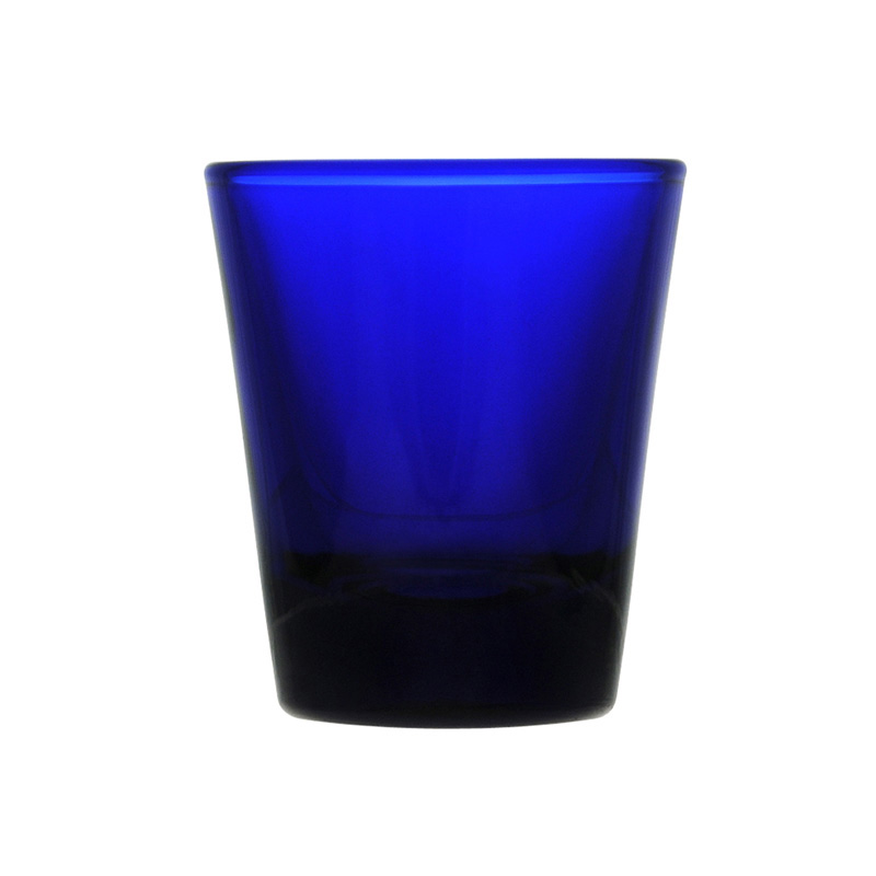 線條威士忌杯(深藍色) 45cc