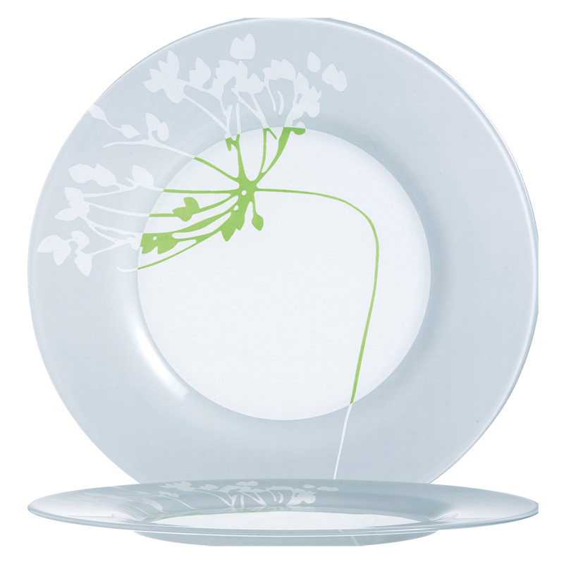 強化綠彩繪平盤 32cm